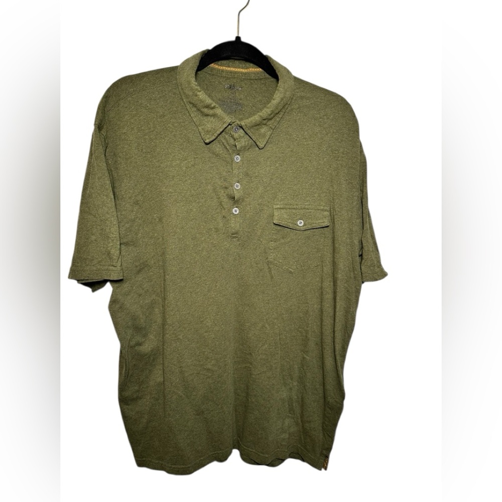 Kuhl Polo Men's Green Organic Cotton Wildfibre Flap Hidden Pocket‎ Size XL